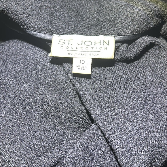 St. John Collection Santana Ruffle Knit Cardigan/Duster Size 10 - Picture 12 of 16